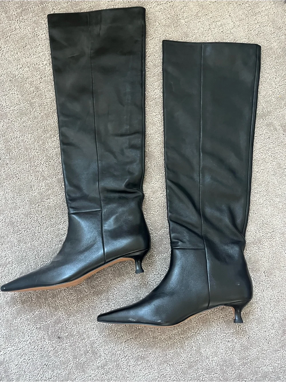 Aldo Black Over-the-Knee faux Leather Boots